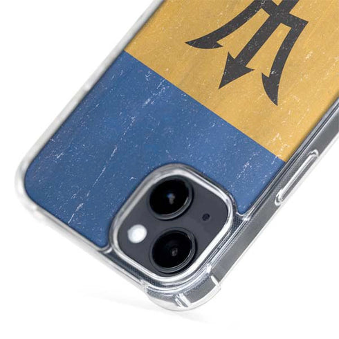 Barbados Flag Distressed iPhone 14 Plus MagSafe Case